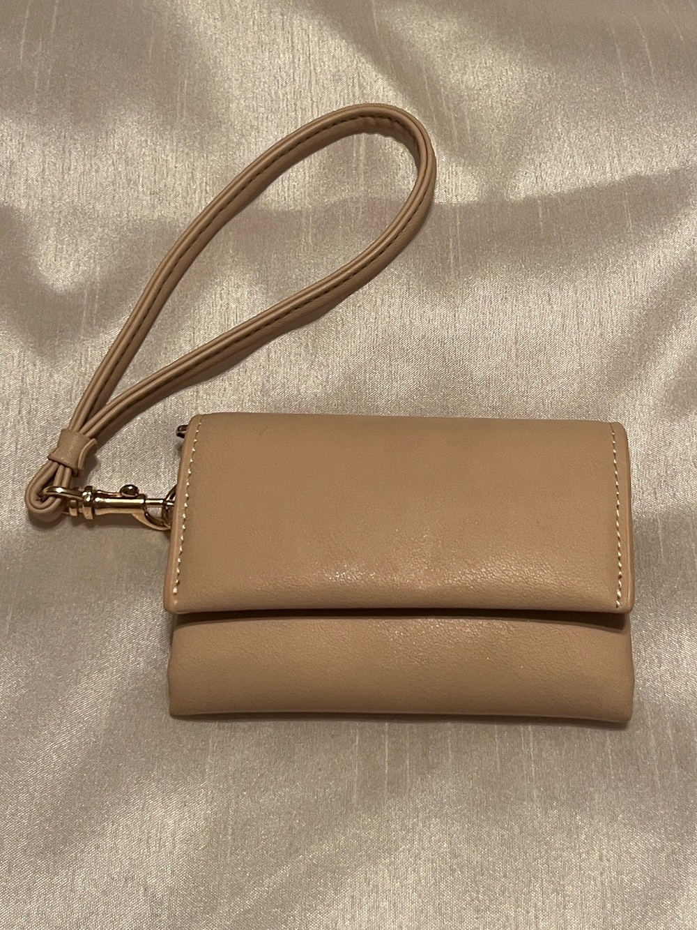 A New Day Flap Wristlet Clutch in Tan
